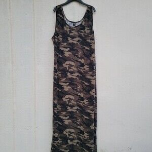 shein curve camo print maxi dress wmns sz 3XL